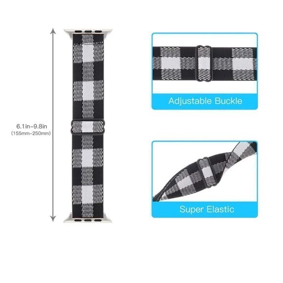 Checkered Stretchy Loop Band for Apple Watch